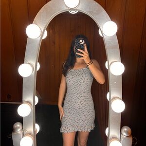 Free People Blue and Orange Mini Dress